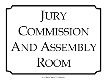 Jury Room Sign