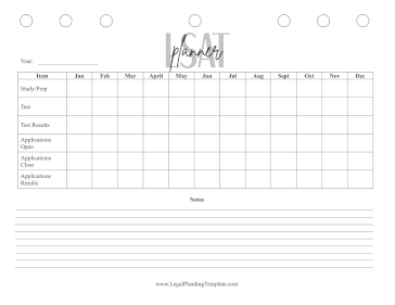 LSAT Planner Timeline