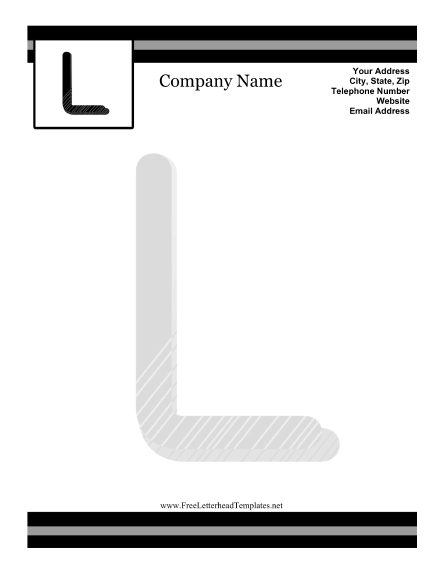 L Monogram Letterhead