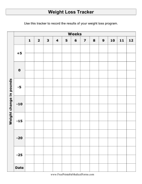 Large-Print Weight Loss Tracker