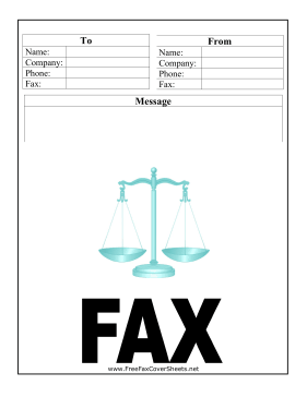 Law Firm fax cover sheet