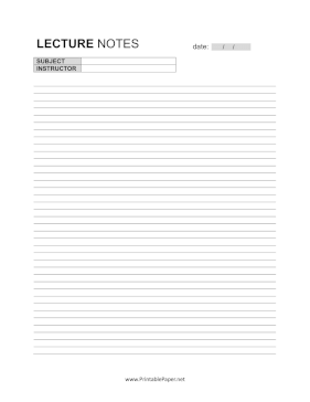 Printable Lecture Notes Gray