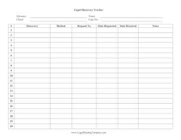 Legal Discovery Tracker