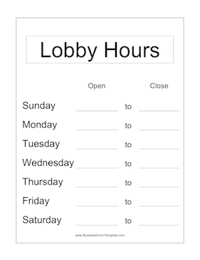 Lobby Hours