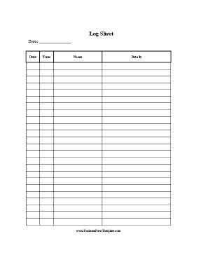 Log Sheet