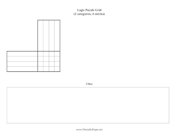 Printable Logic Puzzle Grid 2x4