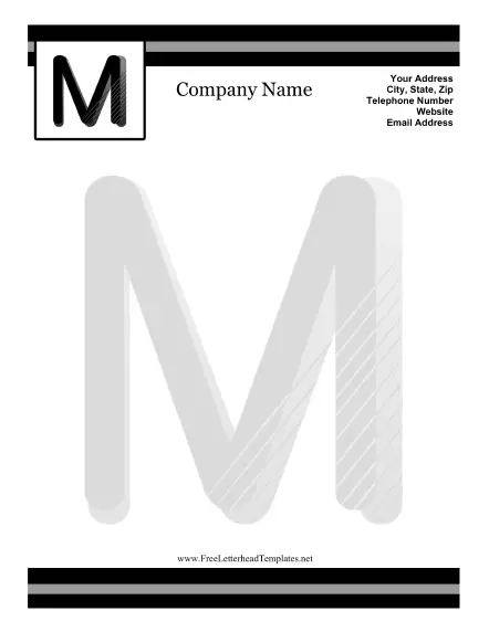 M Monogram Letterhead