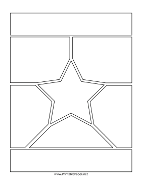 Printable Manga Page With Star