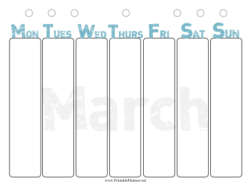 March Weekly Planner