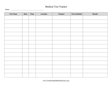 Medical Test Tracker