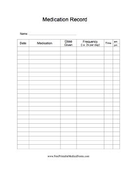 Medication Record