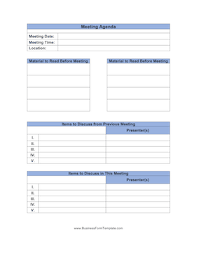 Meeting Agenda