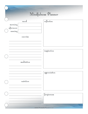 Mindfulness Planner