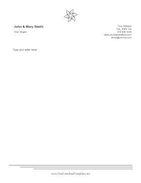 Minimalist Flower Letterhead