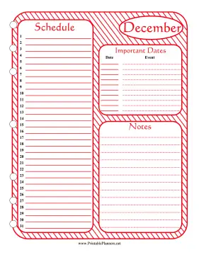 Monthly Planner December