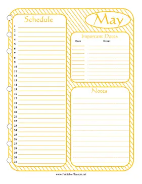 Monthly Planner May