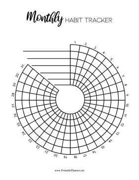 Monthly Spiral Tracker