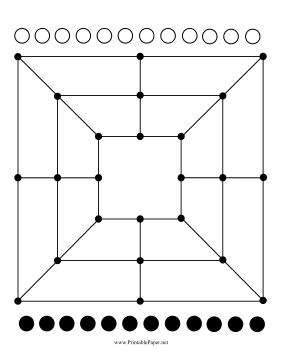 Printable Twelve Mens Morris