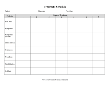 Multi-Stage Treatment Schedule