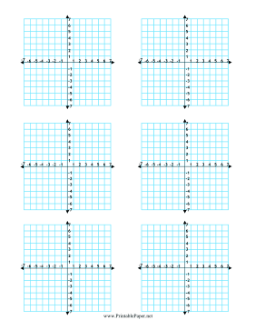 Printable Multiple Coordinate Graphs 6-per-Page