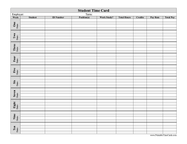 Multiple Student Time Card