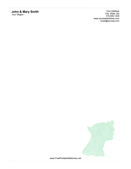 Musculoskeletal System Green stationery design