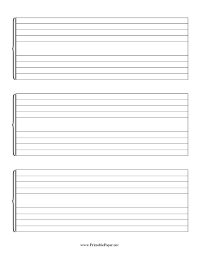 Printable Music Staff Paper-Large