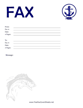 Nautical Fax Cover fax cover sheet