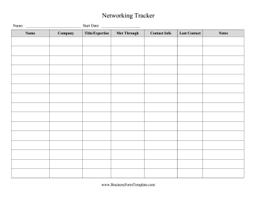 Networking Tracker