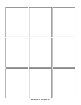 Printable Nine Panel Comic Page