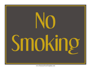 No Smoking Sign