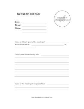 Notice of Meeting