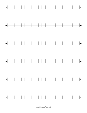 Printable Number Line Third Inch