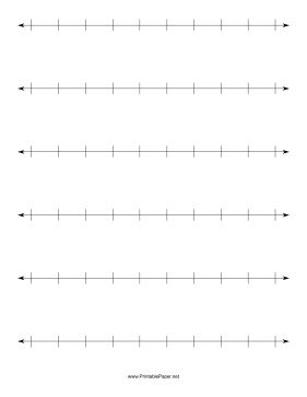 Printable Number Line Three-Fourths Inch