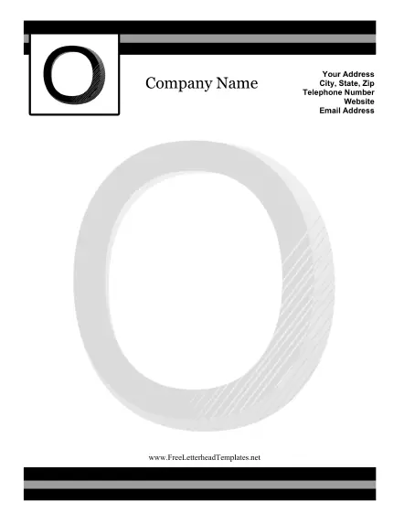 O Monogram Letterhead