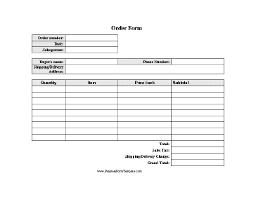 Order Form