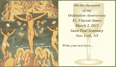 Ordination Anniversary Card 2 (2 per page)