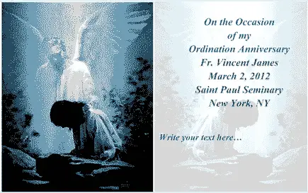 Ordination Anniversary Card 3 (2 per page)