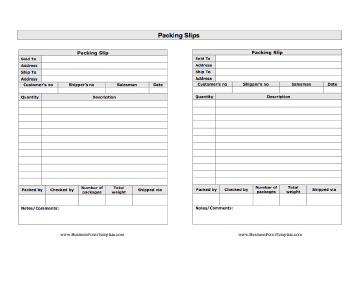 Packing Slips Multiple