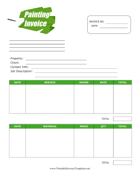 Painting Invoice Template