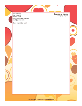 Paisley Hearts Valentines Letterhead