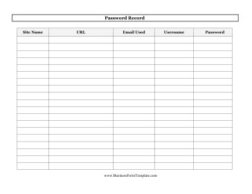 Password Record