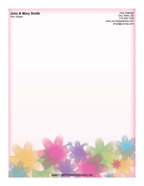 Pastel Flower stationery design