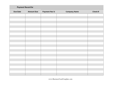 Payment Record