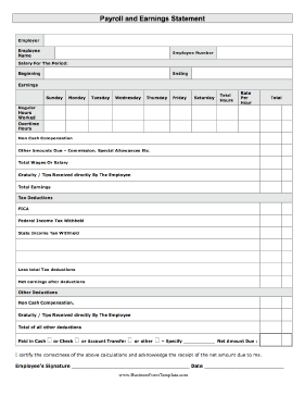 Payroll Statement