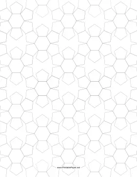 Printable Pentagons and Hexagons Tiled Small