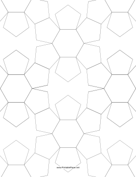 Printable Pentagons and Hexagons Tiled