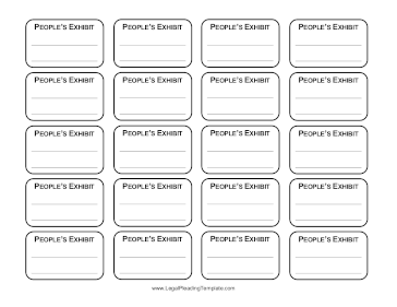 Peoples Exhibit Labels