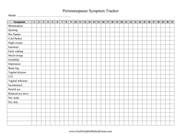 Perimenopause Symptom Tracker