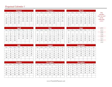 Perpetual Calendar 1